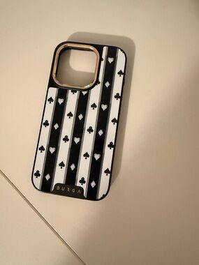Burga Black & White Stripe Playing Card Pattern Phone Case